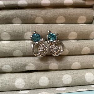 swarovski cat earrings